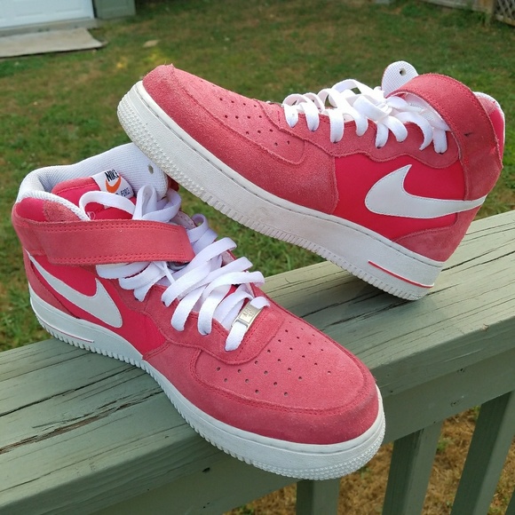 NIKE AIR FORCE 1s Mid Blazer Fusion Red - Picture 4 of 7